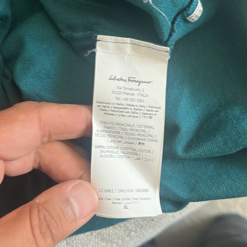 Salvatore Ferragamo Dark Teal Polo Shirt - Picture 5 of 6